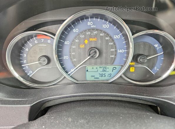 2T1BURHE9GC497146 2016 TOYOTA COROLLA Silver Instrument cluster view