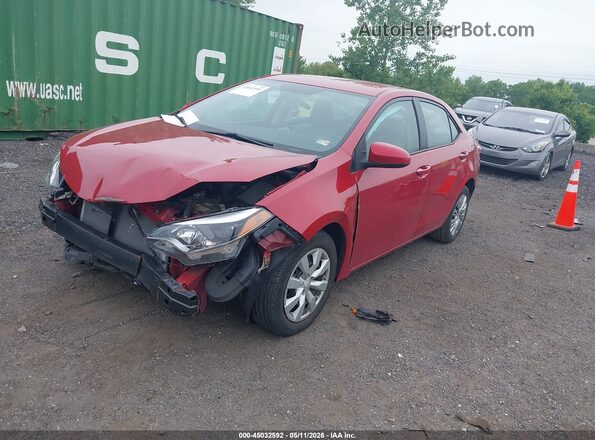 2T1BURHEXGC743346 2016 TOYOTA LL Red Передня ліва чверть