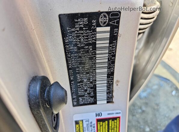 2T1BURHEXHC904313 2017 TOYOTA COROLLA Silver 