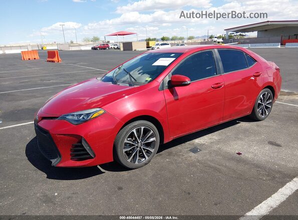 2T1BURHEXHC926263 2017 TOYOTA LL Red Առջևի ձախ երեք քառորդ տեսարան