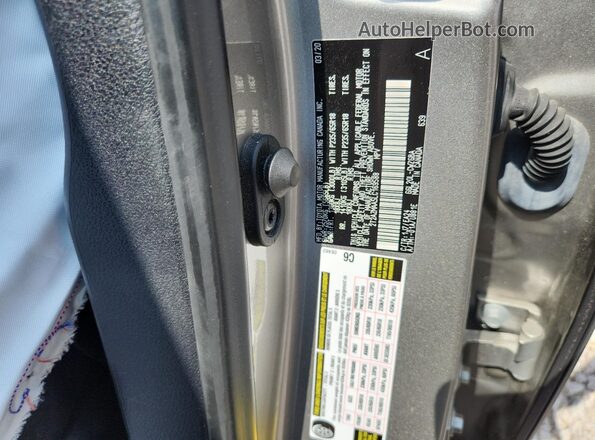 2T2AZMAA5LC169588 2020 LEXUS RX Silver VIN կոդի պիտակի տեսք