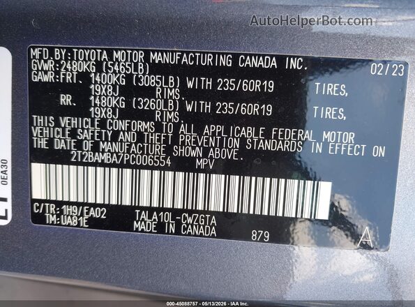 2T2BAMBA7PC006554 2023 LEXUS RX 350 Gray Շարժիչի բաժամունքի տեսք