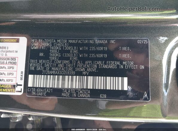 2T2BAMBAXSC059399 2025 LEXUS RX 350 Green 