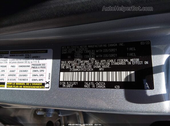 2T2BAMCA1PC012834 2023 LEXUS RX 350 Silver ძრავის განყოფილების ხედი