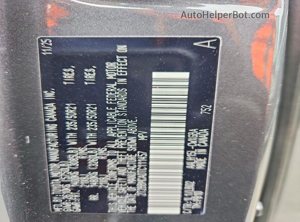 2T2BBMCA0TC111457 2026 LEXUS RX Gray VIN კოდის სტიკერის ხედი