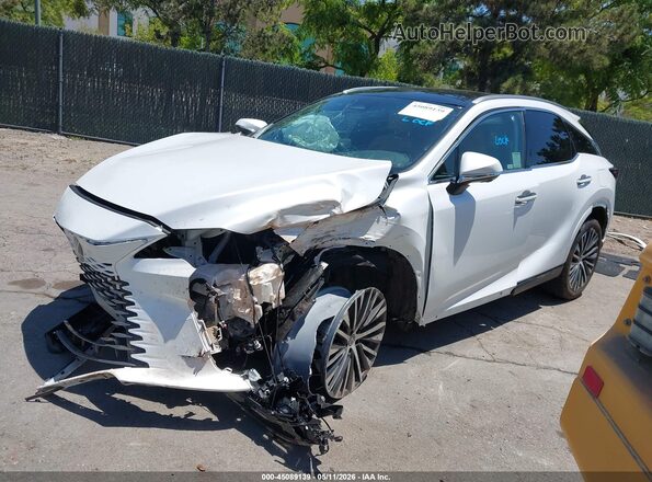 2T2BBMCA2TC113601 2026 LEXUS RX 350H White Առջևի ձախ երեք քառորդ տեսարան