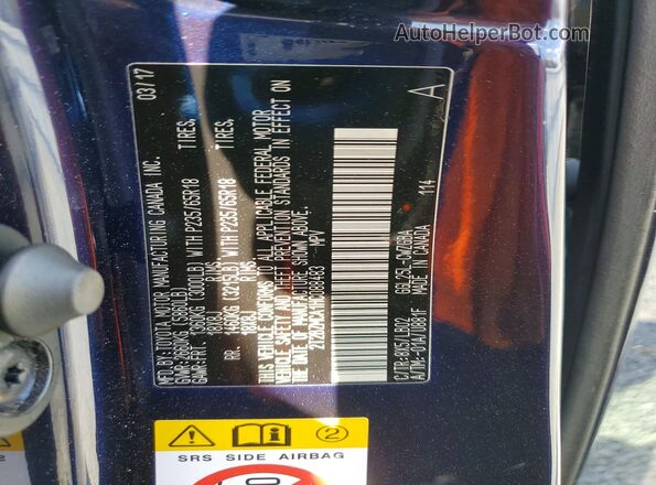 2T2BZMCA1HC088483 2017 LEXUS RX Blue 