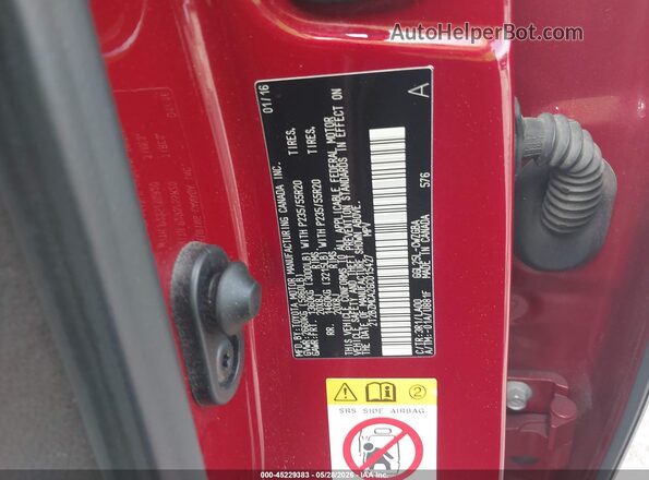 2T2BZMCA2GC015427 2016 LEXUS RX 350 Red ძრავის განყოფილების ხედი