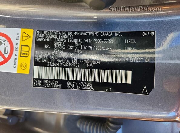 2T2BZMCA2JC151709 2018 LEXUS RX Silver Engine compartment view