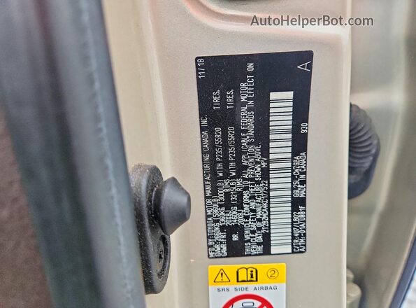 2T2BZMCA4KC177522 2019 LEXUS RX Tan 