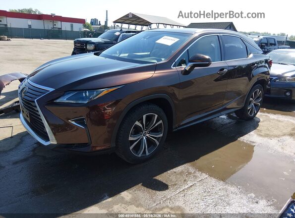 2T2BZMCA7JC159093 2018 LEXUS RX 350 Brown წინა მარცხენა ხედი სამი მეოთხედიდან