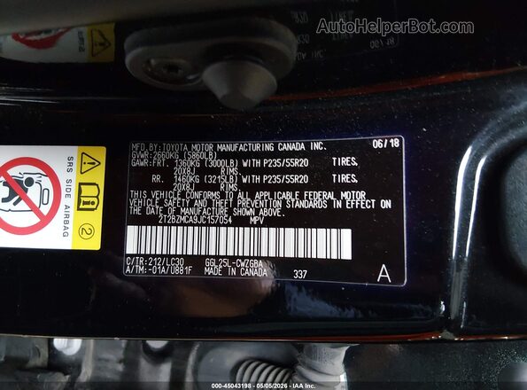 2T2BZMCA9JC157054 2018 LEXUS RX 350 Black 