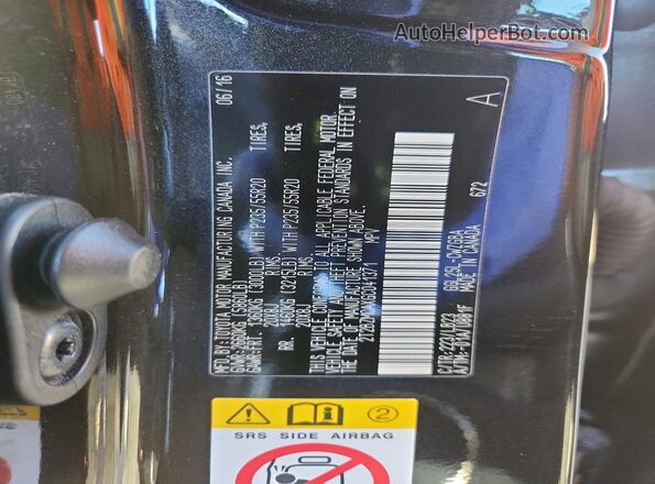 2T2BZMCAXGC041371 2016 LEXUS RX Black Engine compartment view