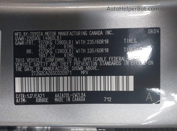 2T2GDCAZ6SC020971 2025 LEXUS NX 250 Champagne Engine compartment view