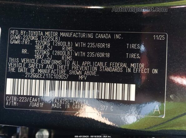 2T2GGCEZ1TC109057 2026 LEXUS NX 350 Black Engine compartment view