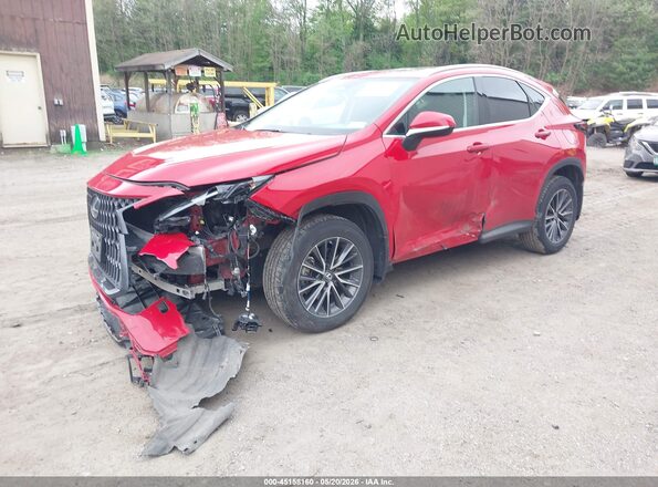 2T2GGCEZ5NC014519 2022 LEXUS NX 350 Red Առջևի ձախ երեք քառորդ տեսարան