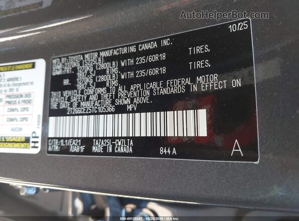 2T2GGCEZ5TC105366 2026 LEXUS NX 350 Gray Vista del compartimento del motor