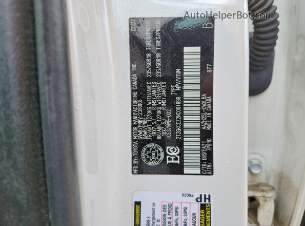 2T2GKCEZ2NC004898 2022 LEXUS NX White Widok komory silnika