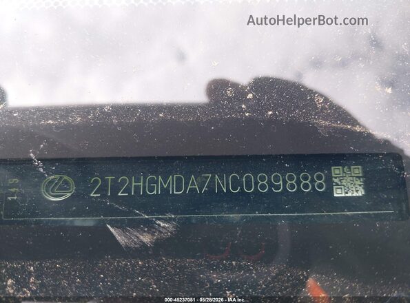 2T2HGMDA7NC089888 2022 LEXUS RX 450H Gray Engine compartment view