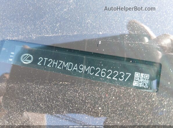2T2HZMDA9MC262237 2021 LEXUS RX 350 Gray 