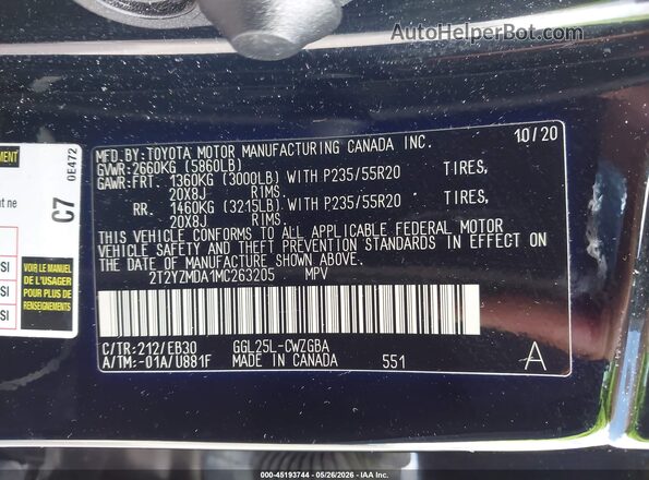 2T2YZMDA1MC263205 2021 LEXUS RX 350 Black Вид підкапотного простору