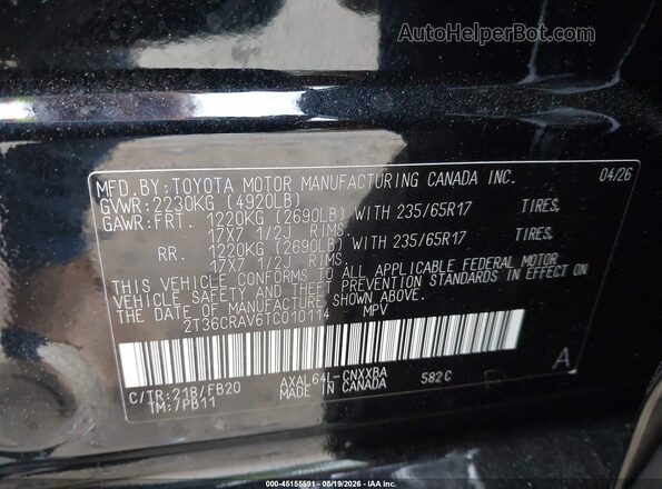 2T36CRAV6TC010114 2026 TOYOTA RAV4 Black 