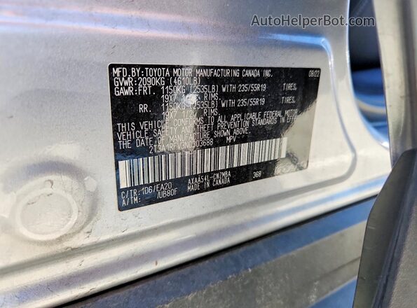 2T3A1RFV3NC303688 2022 TOYOTA RAV4 Silver 