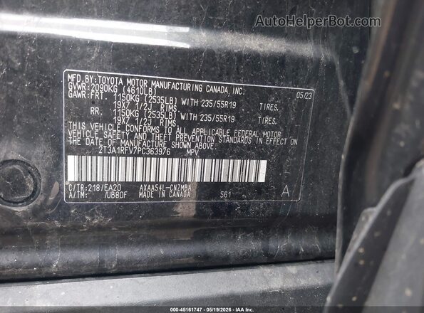 2T3A1RFV7PC363976 2023 TOYOTA RAV4 Black Շարժիչի բաժամունքի տեսք