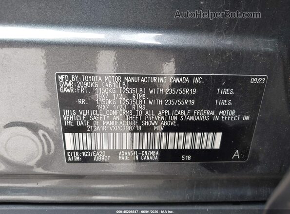 2T3A1RFVXPC390718 2023 TOYOTA RAV4 Gray ძრავის განყოფილების ხედი