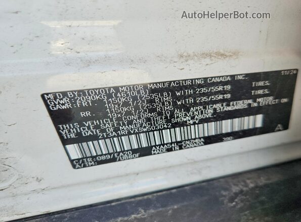 2T3A1RFVXSW503042 2025 TOYOTA LE White Widok komory silnika