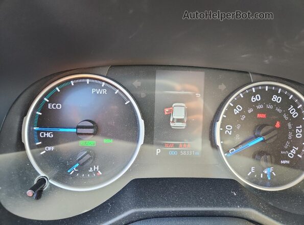 2T3B6RFV3MW021831 2021 TOYOTA RAV4 White Instrument cluster view
