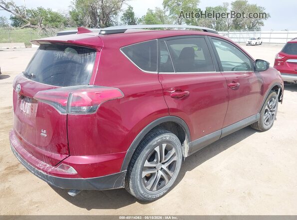 2T3BFREV6JW749768 2018 TOYOTA RAV4 Maroon Rear right
