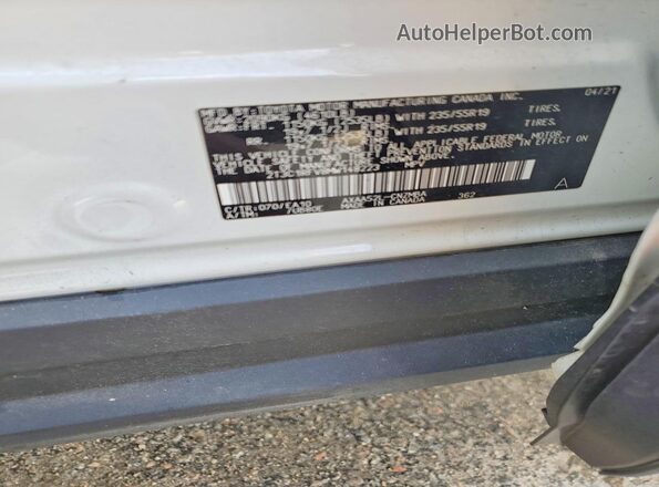 2T3C1RFV8MW148223 2021 TOYOTA RAV4 White VIN sticker view