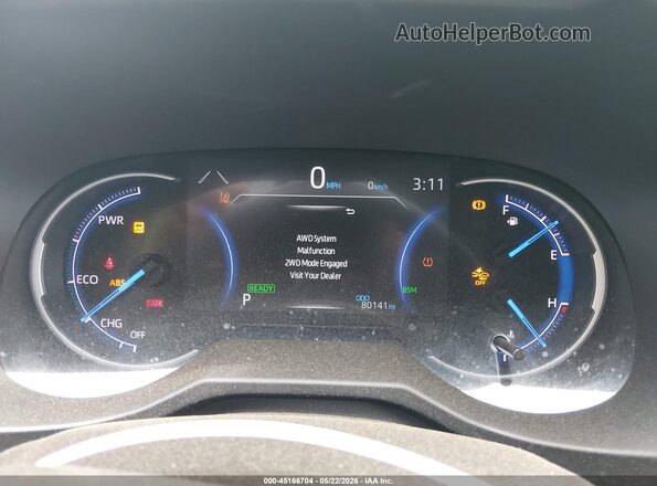 2T3DWRFV7LW080713 2020 TOYOTA RAV4 HYBRID White Vista de los asientos traseros