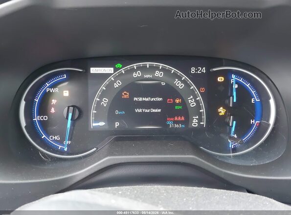 2T3DWRFV9KW023802 2019 TOYOTA RAV4 HYBRID Black Հետևի նստատեղերի տեսք