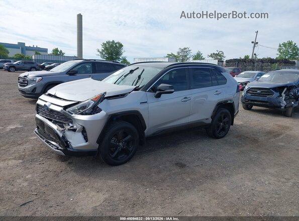 2T3E6RFV3MW010261 2021 TOYOTA RAV4 HYBRID Серебряный Передняя левая четверть