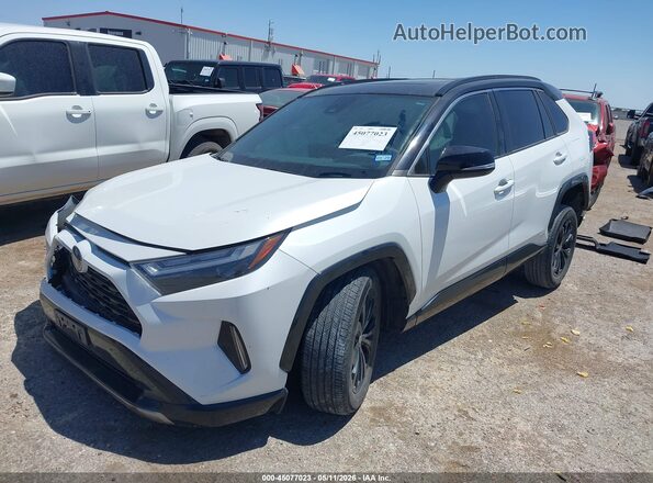 2T3E6RFV6PW038429 2023 TOYOTA RAV4 HYBRID White წინა მარცხენა ხედი სამი მეოთხედიდან