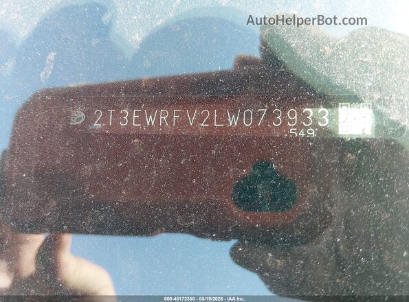 2T3EWRFV2LW073933 2020 TOYOTA RAV4 HYBRID Silver 