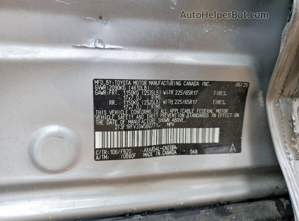 2T3F1RFV3SW560771 2025 TOYOTA RAV4 Silver 