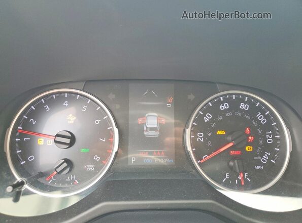 2T3G1RFVXMW140464 2021 TOYOTA RAV4 Gray Widok zestawu wskaźników