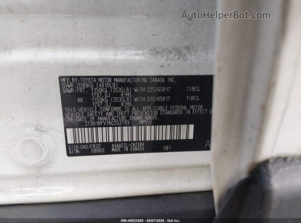2T3H1RFV1RC252793 2024 TOYOTA LE White Widok komory silnika