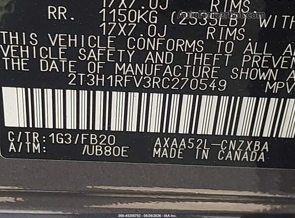 2T3H1RFV3RC270549 2024 TOYOTA RAV4 Gray ძრავის განყოფილების ხედი