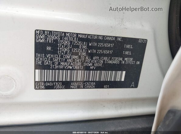 2T3H1RFV5MW136813 2021 TOYOTA RAV4  Вид підкапотного простору