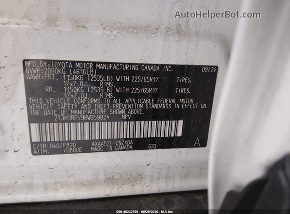 2T3H1RFV9RW359024 2024 TOYOTA RAV4 Dark Brown ძრავის განყოფილების ხედი