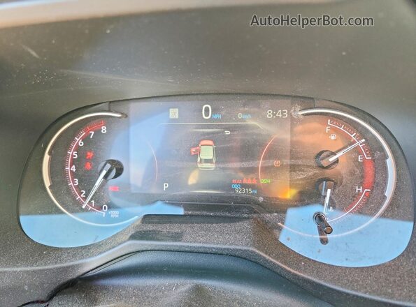 2T3J1RFV9LC061065 2020 TOYOTA RAV4 Gray Вид щитка приладів