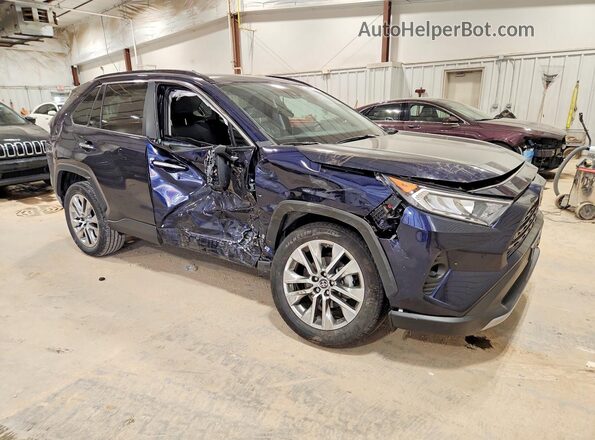 2T3N1RFV0KW077119 2019 TOYOTA RAV4 Синий Передняя правая четверть