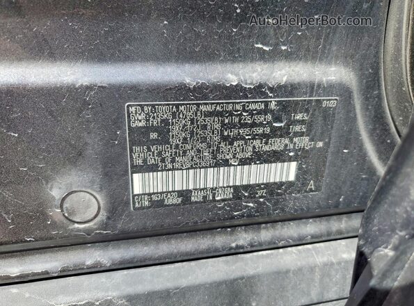 2T3N1RFV8PC336917 2023 TOYOTA RAV4 Gray VIN կոդի պիտակի տեսք