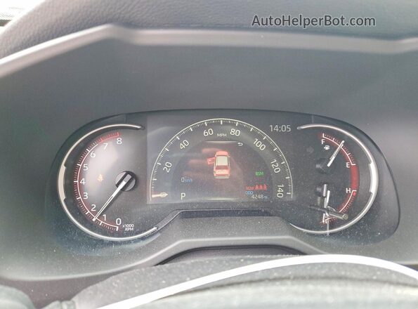 2T3P1RFV0SC548552 2025 TOYOTA RAV4 White Instrument cluster view
