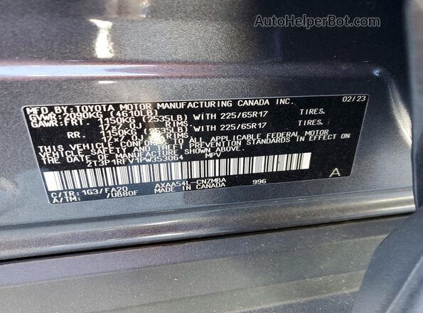 2T3P1RFV1PW353064 2023 TOYOTA RAV4 Gray 