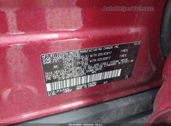2T3P1RFV1SW503974 2025 TOYOTA RAV4 Red 